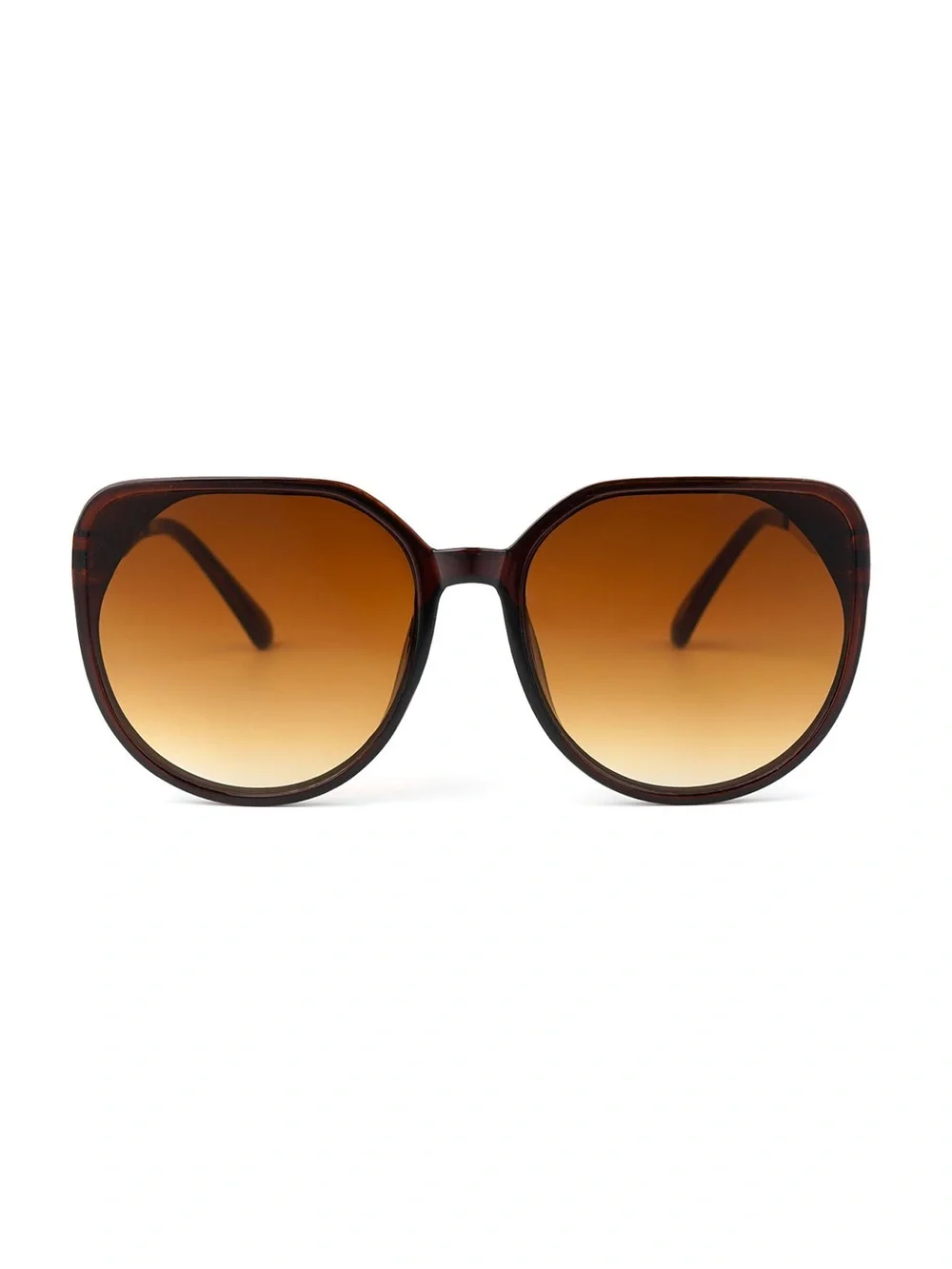 Chic Round Sunglasses with Metal Accents